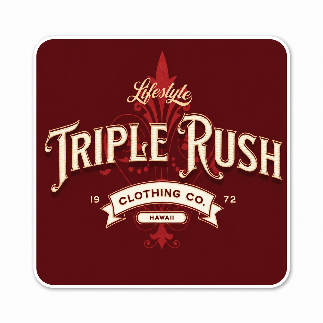 Vintage Red Label Sticker