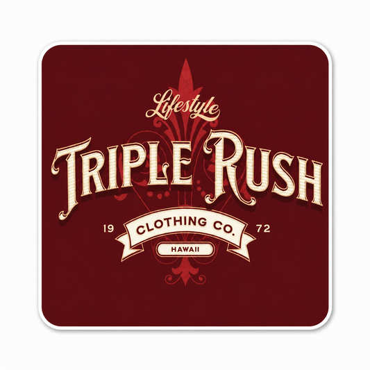 Vintage Red Label Sticker